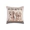18" x 18" Home Is Where The Dog Is Applique & Embroidered Throw Pillow